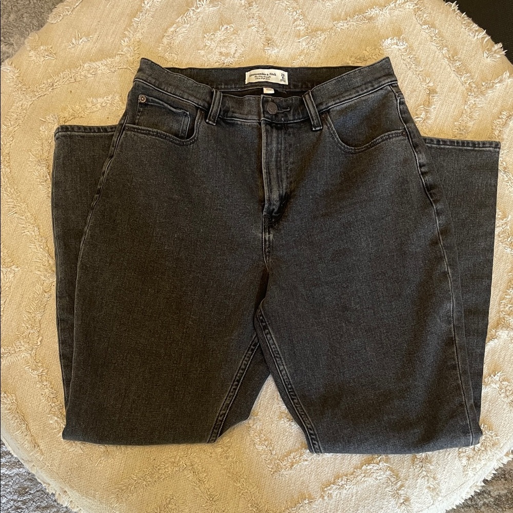 Abercrombie & Fitch Charcoal Ultra High Rise Curve Love Jeans